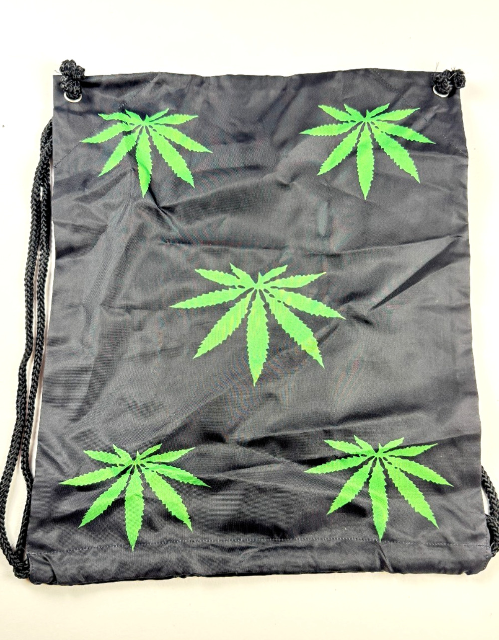 Outdoor Drawstring Bag Green Pot Leaf